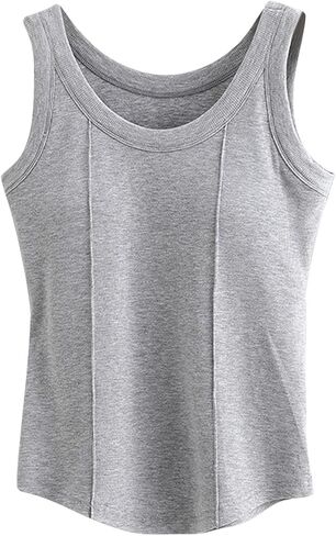 Women's Sleeveless Sweater Vest Summer Crew Neck Cotton Ribbed Knit Lightweight Pullover Casual Slim Fit Tank Tops in Saudi Arabia
