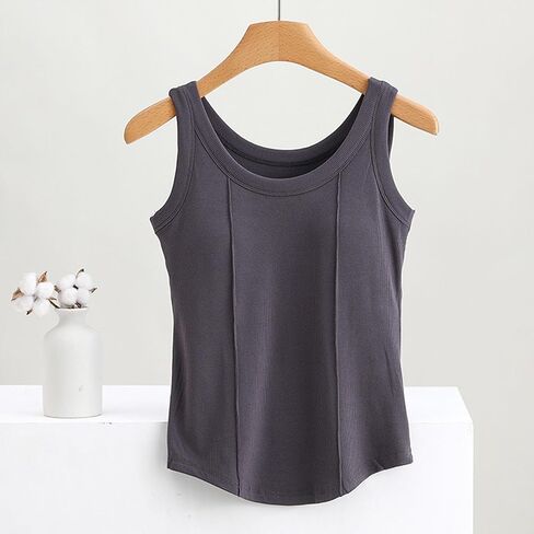 Women's Sleeveless Sweater Vest Summer Crew Neck Cotton Ribbed Knit Lightweight Pullover Casual Slim Fit Tank Tops in Saudi Arabia