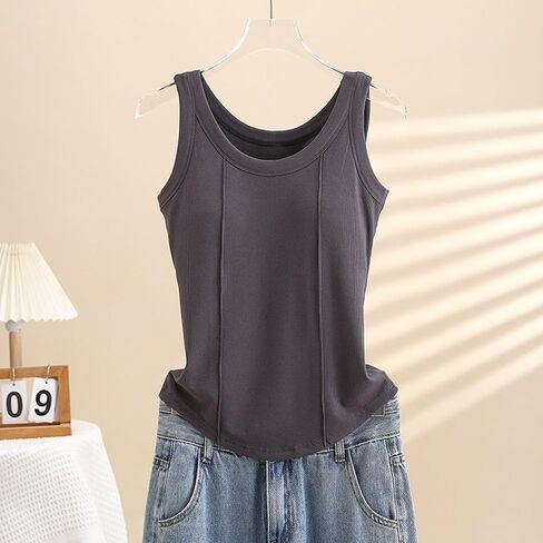 Women's Sleeveless Sweater Vest Summer Crew Neck Cotton Ribbed Knit Lightweight Pullover Casual Slim Fit Tank Tops in Saudi Arabia