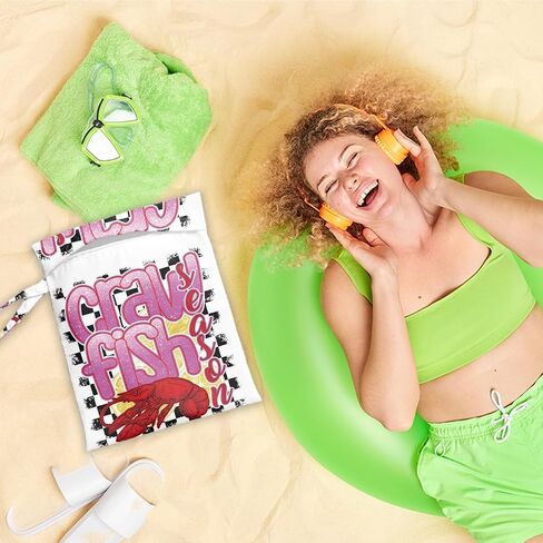 Wet Dry Bag Beach Vacation Essential Wet Bag for Swimsuit Diaper Dirty Yoga Gym Clothes Bathing Suit Poor Travel Trip Summer Preppy Coastal Gifts Weekend Gift Ideas in Saudi Arabia
