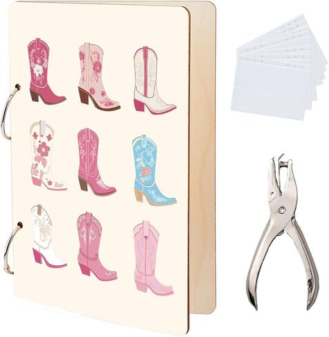 منظم بطاقات رعاة البقر الممتاز منظم بطاقات المعايدة Western Cowgirl Western Preppy Keeper Storage Cards Holder Wooden Keeper Binder Photo ألبوم 2 حلقات مع كمة وجيوب داخلية 20 ٪ in Kuwait