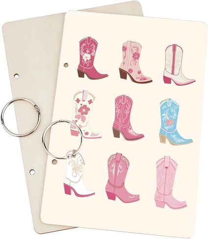 منظم بطاقات رعاة البقر الممتاز منظم بطاقات المعايدة Western Cowgirl Western Preppy Keeper Storage Cards Holder Wooden Keeper Binder Photo ألبوم 2 حلقات مع كمة وجيوب داخلية 20 ٪ in Kuwait