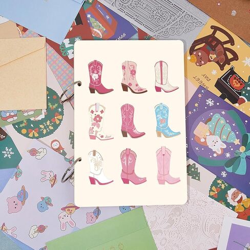 منظم بطاقات رعاة البقر الممتاز منظم بطاقات المعايدة Western Cowgirl Western Preppy Keeper Storage Cards Holder Wooden Keeper Binder Photo ألبوم 2 حلقات مع كمة وجيوب داخلية 20 ٪ in Kuwait