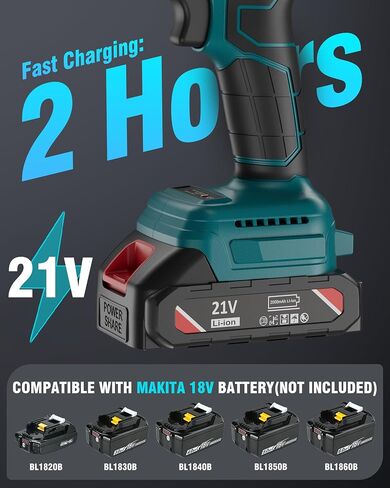 LHRETXQ 1/2'' Cordless Impact Wrench- 500Ft-lbs Power Impact Wrench- Impact Gun with 21V 4.0 Ah Battery and Charger Impact Driver Drill in Saudi Arabia