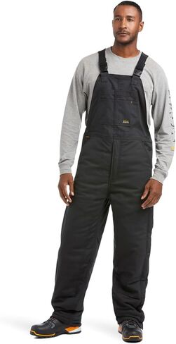 ARIAT Men's MNS REBAR DRCNVS STRTCH INS BIB Black, Large Tall in Saudi Arabia