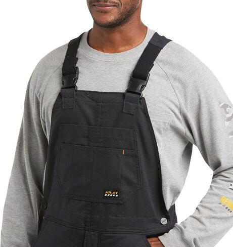 ARIAT Men's MNS REBAR DRCNVS STRTCH INS BIB Black, Large Tall in Saudi Arabia