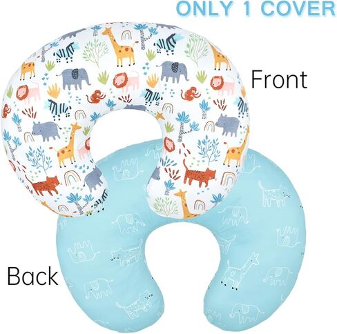 Winmany Baby Nursing Pillow Cover Infant Removable Breastfeeding Pillowcase Cute Pattern Newborn Nursing Slipcovers Neuter Cushion Cover for Girls Boys (Cute Animals) in Saudi Arabia