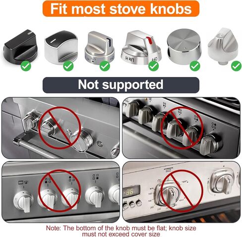 Childproof Stove Knob Safety Covers: (5 Pack +10 Sets of Adhesive) Upgraded Double-Key Design Gas Stove Knob Locks, Oven Knob Covers for Kids/Pets, Universal Fit, Easy to Install (White) in Saudi Arabia