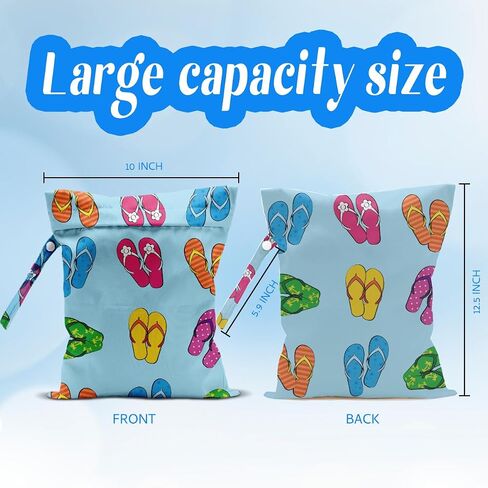 Wet Dry Bag Wet Bag for Swimsuit Dirty Yoga Gym Clothes Diaper Camping Beach Poor Travel Summer Essential Vacation Holiday Summer Preppy Coast Gifts in Kuwait