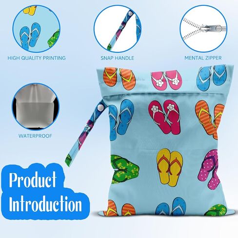 Wet Dry Bag Wet Bag for Swimsuit Dirty Yoga Gym Clothes Diaper Camping Beach Poor Travel Summer Essential Vacation Holiday Summer Preppy Coast Gifts in Kuwait