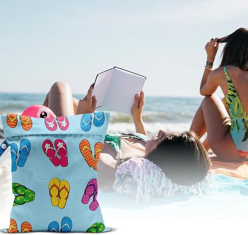 Wet Dry Bag Wet Bag for Swimsuit Dirty Yoga Gym Clothes Diaper Camping Beach Poor Travel Summer Essential Vacation Holiday Summer Preppy Coast Gifts in Kuwait