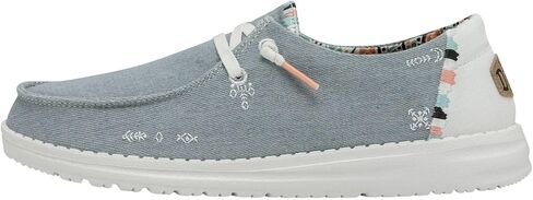 Hey Dude Women's Wendy Boho Light Denim Size 6 | Women's Shoes | Women's Slip On Shoes | Comfortable & Light-Weight in Saudi Arabia