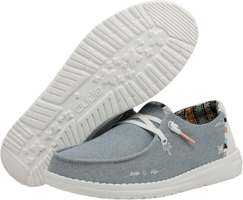 Hey Dude Women's Wendy Boho Light Denim Size 6 | Women's Shoes | Women's Slip On Shoes | Comfortable & Light-Weight in Saudi Arabia