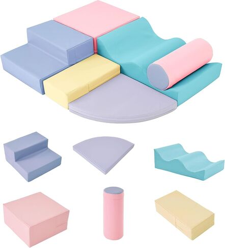 Merax Climbing Toys for Toddlers, Soft Climb and Crawl Playset Indoor Baby Soft Foam Blocks for Climbing, Crawling, 6-Piece in Saudi Arabia