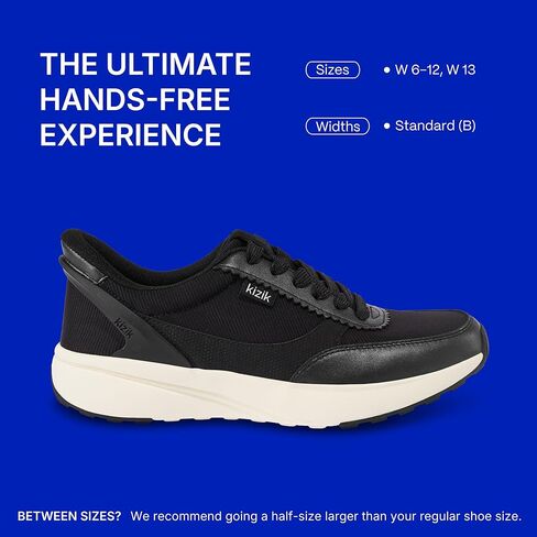 أحذية Kizik Womens: باريس - انزلاق مريح ، تنفس ، غير رسمي على أحذية رياضية ، جلد كامل للحبوب ، راحة خالية من اليدين للمشي والجري in Kuwait