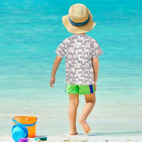 Little Girls Bathing Suitt Short Sleeve Swimsuit Kids Girls in Saudi Arabia