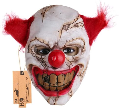 Full face Scary Clown Mask Halloween Costume Cosplay Decorative Party Props Latex Horror Head Masks in Kuwait