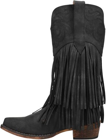 حذاء ROPER النسائي Rickrack بمقدمة قصيرة كاجوال وكعب متوسط ​​الساق وكعب منخفض 1-2 بوصة in Kuwait