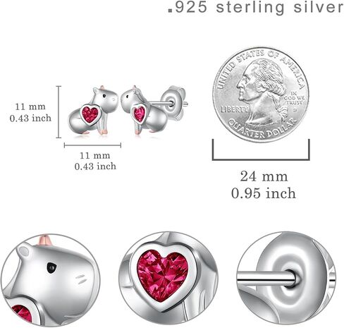 Capybara Gifts Capybara Earrings 925 Sterling Silver Capybara Stuff Birthday Gifts Jewelry for Girls Women in Saudi Arabia