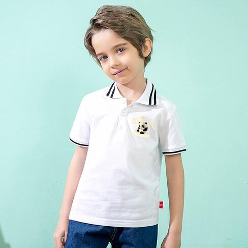 Toddler Kids Short Sleeve Polo Shirt Girls Boys Football Panda Cartoon 3D Prints Cute Tops Soft T Shirt Baby Clothes in Kuwait