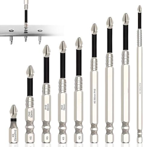 High Magnetic Screwdriver Drill Bit Set, 2025 New Anti Slip Magnetic Electric Screwdriver Set Alloy Steel for Impact Driver, Upgrade Strong Magnetic Durability Screwdriver Drill Bit Set (6) in Saudi Arabia