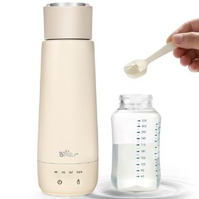 Bear Milk Warmer, Fast Water Warmer for Baby Formula with 10 Oz Large Capacity, Accurate 4 Temp Setting and Automaticlly Keep Warm, Portable Bottle Warmer(No Battery, 110V Only)