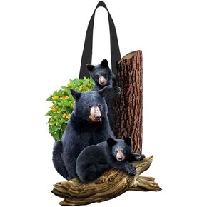 Briarwood Lane Black Bear Family Wood Door Hanger