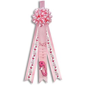 Kelli BABY ANNOUNCEMENT RIBBON ,Welcome Baby Newborn with Its a Girl Hospital Door Hanger,Baby Shower Decorations and Gifts for Expecting Parents (Pink)