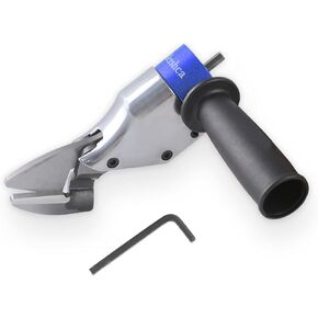 360° Pivoting Drill Metal Shear Attachment - for Curved & Straight Cutting, Professional Power Tool Accessory for Cordless & Corded Drills, Metal Cutter for Iron, Aluminum & Copper Sheets- B