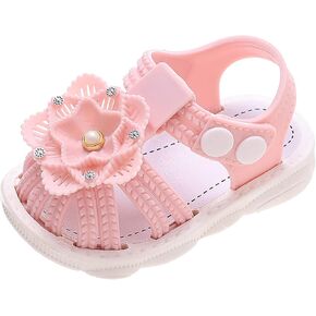 Infant Girls Bowknot Closed Toe Soft Sole Sandals Toddler Non Slip Casual Outdoor Shoes 2025 Summer Fashion Footwear