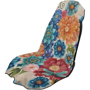 Bulopur Galaxy Dragonfly Car Seat Sweat Towel Cover Post-Workout Beach Yoga Towel Mat Soft Washable Fabric Universal Automotive Seat Blanket Front Seats Only