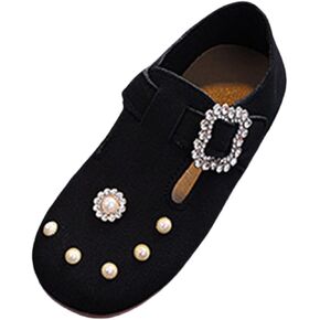 Girls Dress Shoes Glitter Pumps Sequins Bowknot Soft Sole Dance Shoes Vintage Summer Sandals for Wedding Party Kids