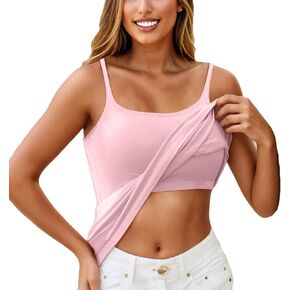 Workout Tank Tops for Women with Built in Bra, Sleeveless Gym Tops Seamless Racerback Athletic Yoga Shirts