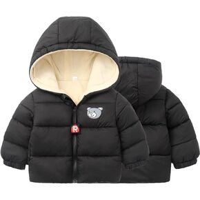 Winter Down Coats for Kids Baby Boys Girls Toddler Baby Puffer Snow Coats Jacket Bear Hoods Infant Outerwear Snowsuit