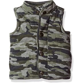 Mud Pie Baby Boys' Toddler Quilted Vest Sherpa Lined