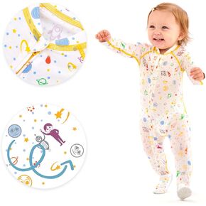 Eczema Baby Pajamas Sleeper Suit - for Moderate to Severe Atopic Dermatitis - Soothing Sleepsuit for Wet Wrapping Treatments