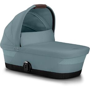 Cybex eGazelle/Gazelle S Cot Baby Bassinet - Easy-Carry Ergonomic Handle, Sun Canopy & Spacious, Cozy Interior, Compatible Gazelle S Stroller, Stormy Blue