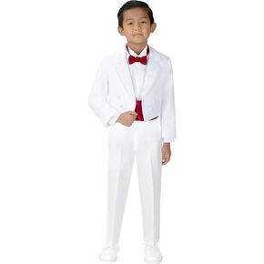 Spring Notion Boys' White Classic Tuxedo with Tail