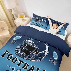 Erosebridal Football City Bedding Set Sports Rugby Games Comforter Cover American Football Duvet Cover Ball Competitive Sports Bed Set Toddler Size for Kids Teen Adults(Tampa Bay)