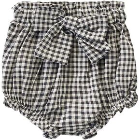 طفل طفل فتيات بلون بلومرز عالي الخصر الكشكش ربطة عنق غطاء شورت حريم فضفاض in Kuwait