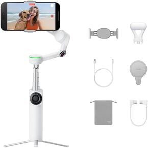 INSTA360 Flow 2 PRO | Creator Kit | Ultimate AI Tracking Stabilizer - Get smooth, professional-level photos with advanced AI tracking and sleek design. Perfect for creators
