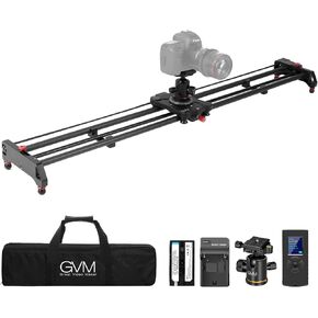 GVM 48"/120CM Carbon Fiber Motorized Camera Slider, Professional Camera Slider with Remote Control, Support Video Mode, Time Lapse Photography, Horizontal, Tracking and 120° Panoramic Shooting