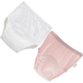 BESPORTBLE 2Pcs Training Pants Breathable Cotton Diaper Covers for Potty Training Diaper Pant Adorable Mixed Colors for Newborns