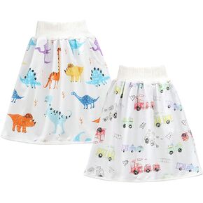 Happy Cherry Diaper Skirt Mattress Protection Diaper Pants Baby Sleep Time Clothes Dinosaur-3+Little Train M
