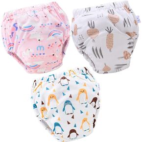 3 Pack Toddler Training Pants for Boys and Girls Potty Training Pants