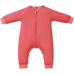 Baby Sleep Sacks with Feet, 1.0 TOG Long Sleeve Wearable Blanket for 0–6M Infants & 2T–4T Toddlers, Soft and Cozy