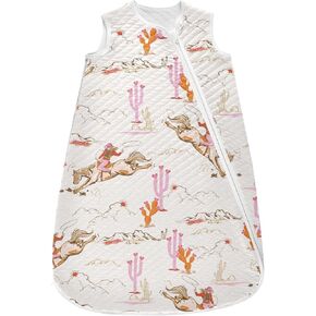 Cute Rodeo Cowgirl Baby Sleeping Bag Sleep Sack,Baby Wearable Blanket Sleep Suit for 0-6 Months