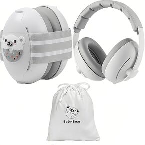 Baby Ear Defender 2-in-1 for Babies and Toddlers up to 4 Years - Adjustable Noise Reduction Earmuffs,Comfortable Baby Headphones Against Hearing Damage