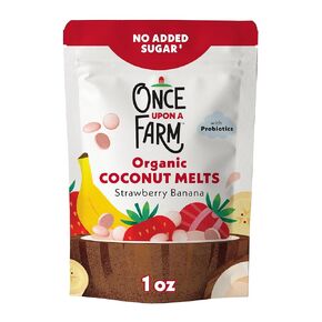 Once Upon a Farm Organic Coconut Melts, Strawberry Banana, 1oz