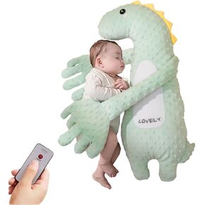 Baby Patter for Sleep Aid, Pat Pillow Soother, Choco Bear Soothing Palm, Back Butt Patter for Sleep, Patting Sleeping Toy, Mother's Slapping (Green Dinosaur)